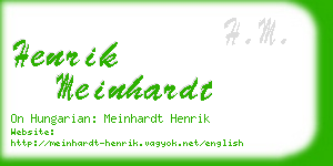 henrik meinhardt business card